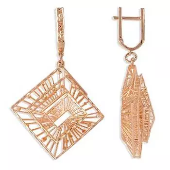Серьги из красного золота Линии Любви