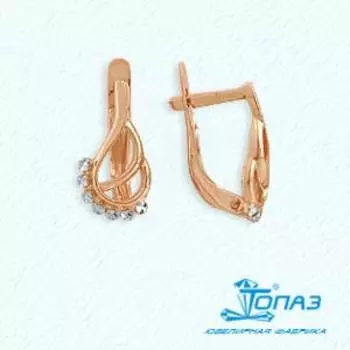 Серьги из красного золота Линии Любви