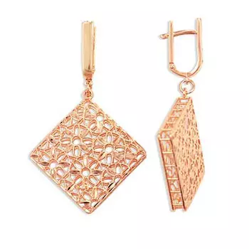 Серьги из красного золота Линии Любви