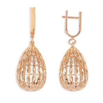 Серьги из красного золота Линии Любви