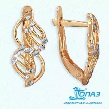 Серьги из красного золота Линии Любви