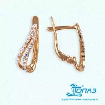 Серьги из красного золота Линии Любви