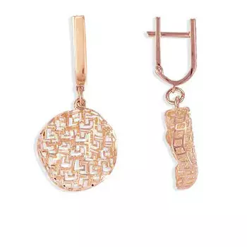 Серьги из красного золота Линии Любви