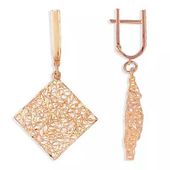 Серьги из красного золота Линии Любви