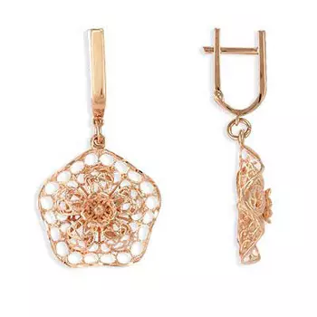 Серьги из красного золота Линии Любви