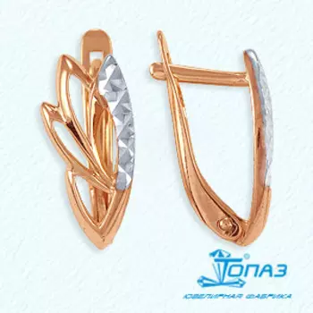 Серьги из красного золота Линии Любви