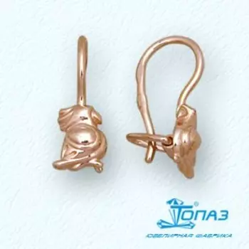 Серьги из красного золота Линии Любви