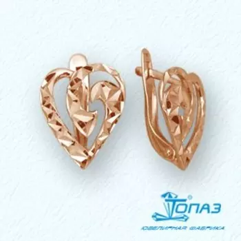 Серьги из красного золота Линии Любви