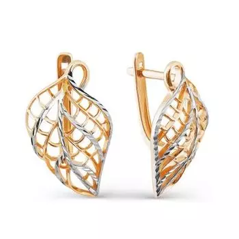 Серьги из красного золота Линии Любви