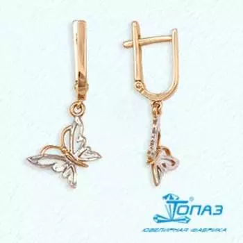 Серьги из красного золота Линии Любви