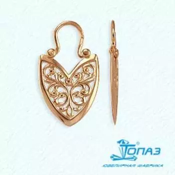 Серьги из красного золота Линии Любви