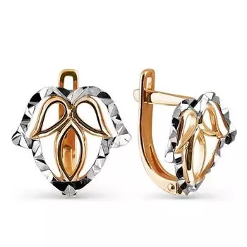 Серьги из красного золота Линии Любви