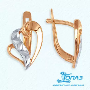 Серьги из красного золота Линии Любви
