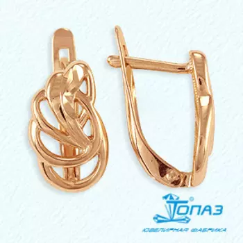 Серьги из красного золота Линии Любви