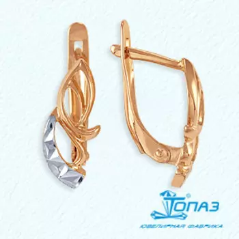 Серьги из красного золота Линии Любви