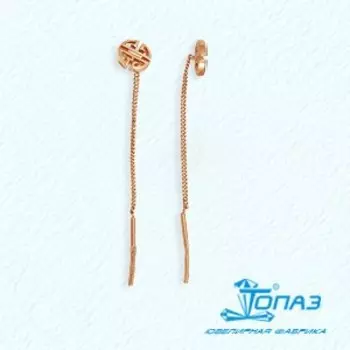 Серьги из красного золота Линии Любви