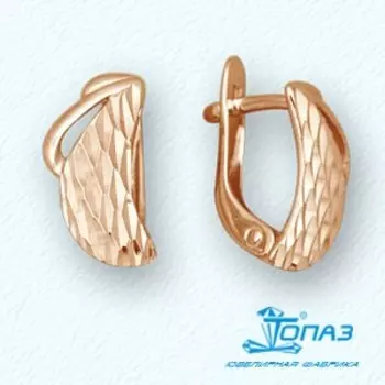 Серьги из красного золота Линии Любви