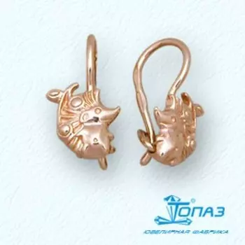 Серьги из красного золота Линии Любви