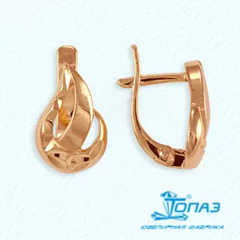 Серьги из красного золота Линии Любви