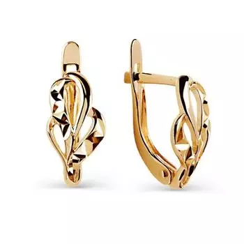 Серьги из красного золота Линии Любви