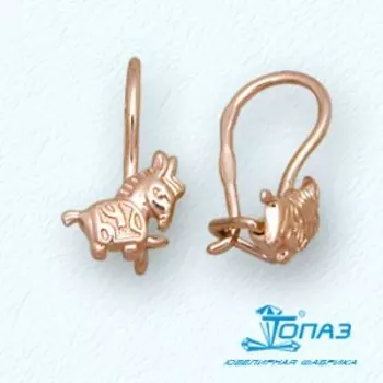 Серьги из красного золота Линии Любви