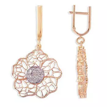 Серьги из красного золота Линии Любви