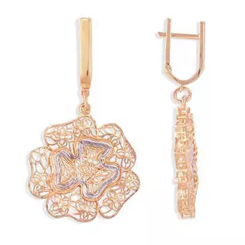 Серьги из красного золота Линии Любви