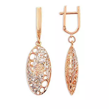 Серьги из красного золота Линии Любви