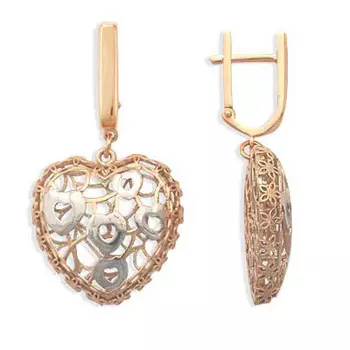 Серьги из красного золота Линии Любви