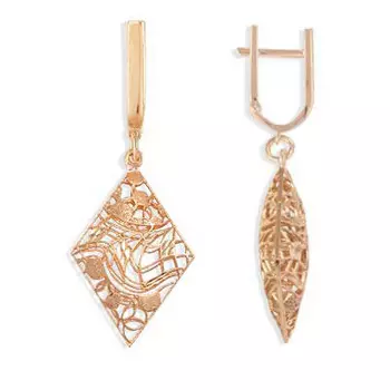 Серьги из красного золота Линии Любви