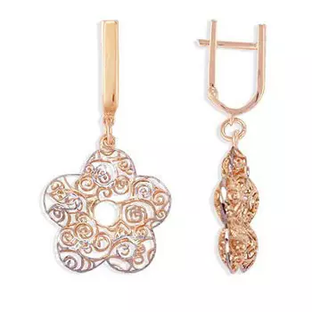 Серьги из красного золота Линии Любви