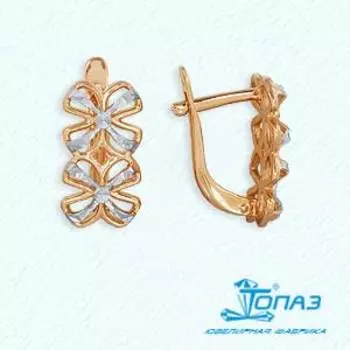 Серьги из красного золота Линии Любви