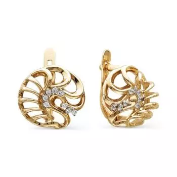 Серьги из красного золота Линии Любви