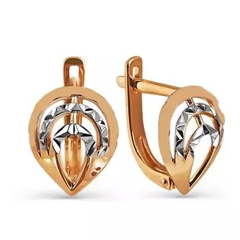 Серьги из красного золота Линии Любви