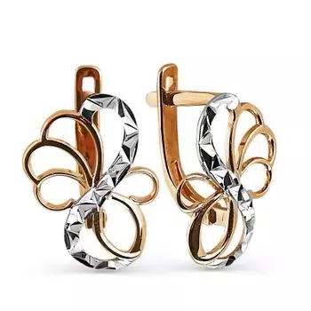 Серьги из красного золота Линии Любви