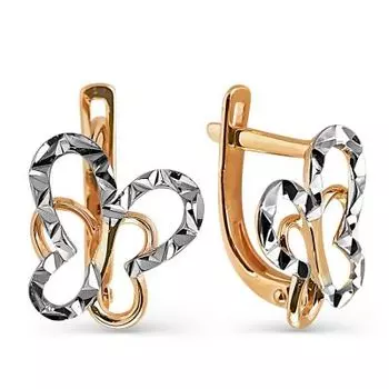 Серьги из красного золота Линии Любви