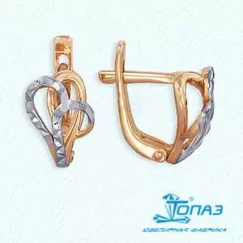 Серьги из красного золота Линии Любви