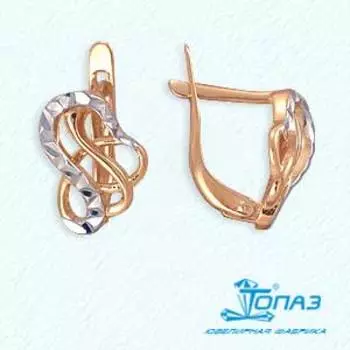Серьги из красного золота Линии Любви