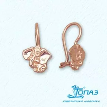 Серьги из красного золота Линии Любви