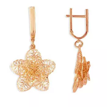 Серьги из красного золота Линии Любви