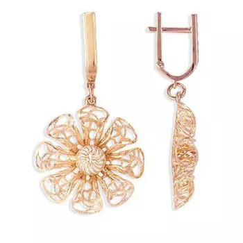 Серьги из красного золота Линии Любви