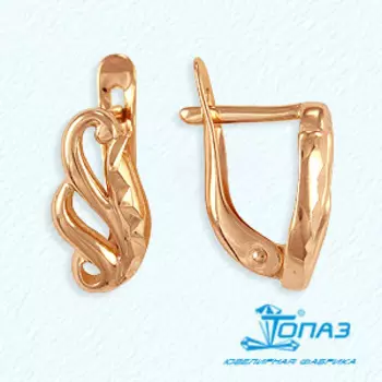 Серьги из красного золота Линии Любви