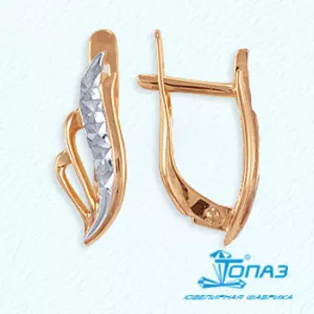 Серьги из красного золота Линии Любви