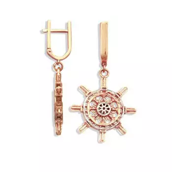 Серьги из красного золота Линии Любви