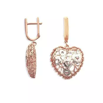 Серьги из красного золота Линии Любви