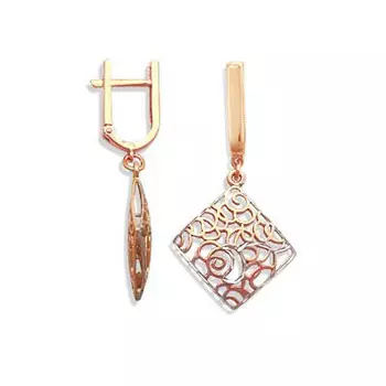 Серьги из красного золота Линии Любви