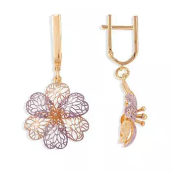 Серьги из красного золота Линии Любви