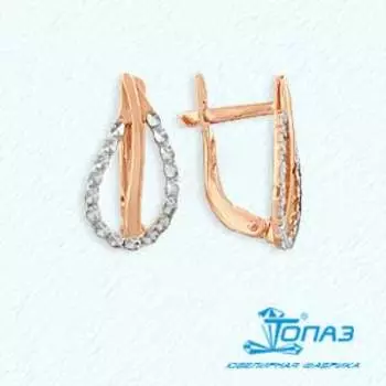 Серьги из красного золота Линии Любви