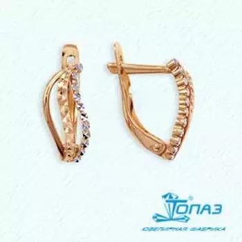 Серьги из красного золота Линии Любви