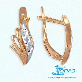 Серьги из красного золота Линии Любви